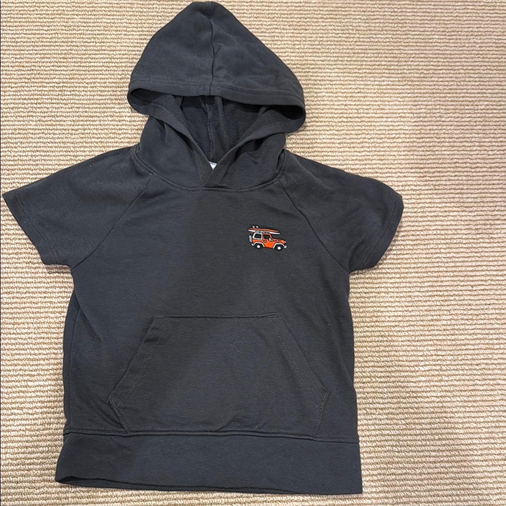 Old Navy short sleeve Hoodie with Car Embroidery - size XS